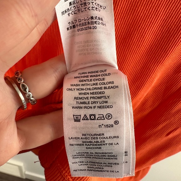 Ralph Lauren Vibrant Orange Short Sleeve Tee - Picture 7 of 7